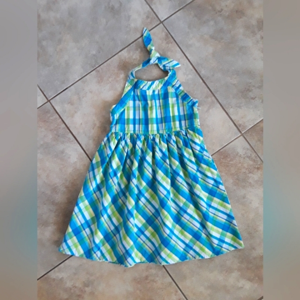 Blue and Green Dress for Girls